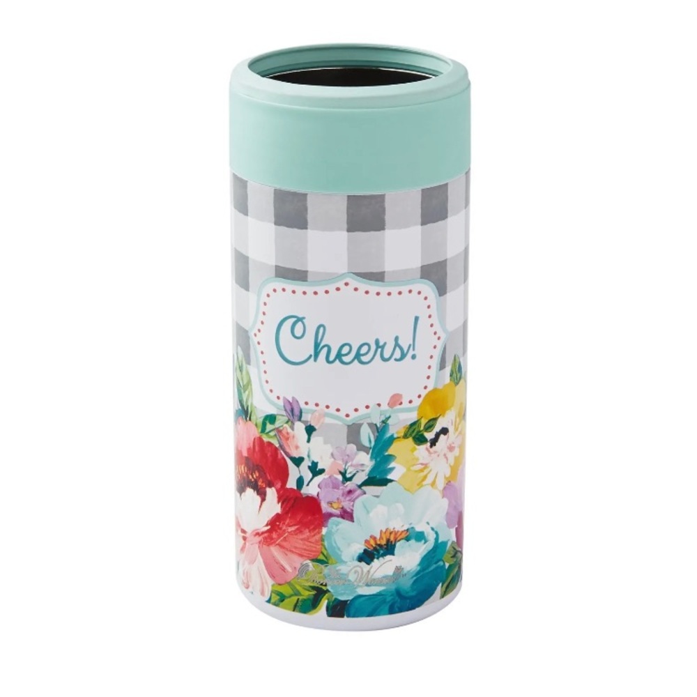 The Pioneer Woman SWEET ROMANCE Metal Slim Can Koozie. Brand New HTF!